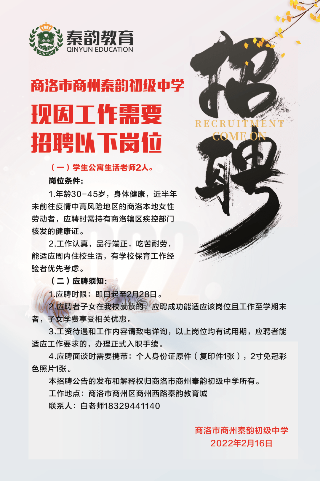 商州区初中最新招聘公告概览